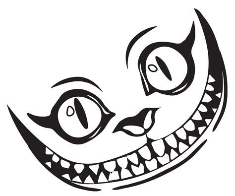 Printable Cheshire Cat Grin